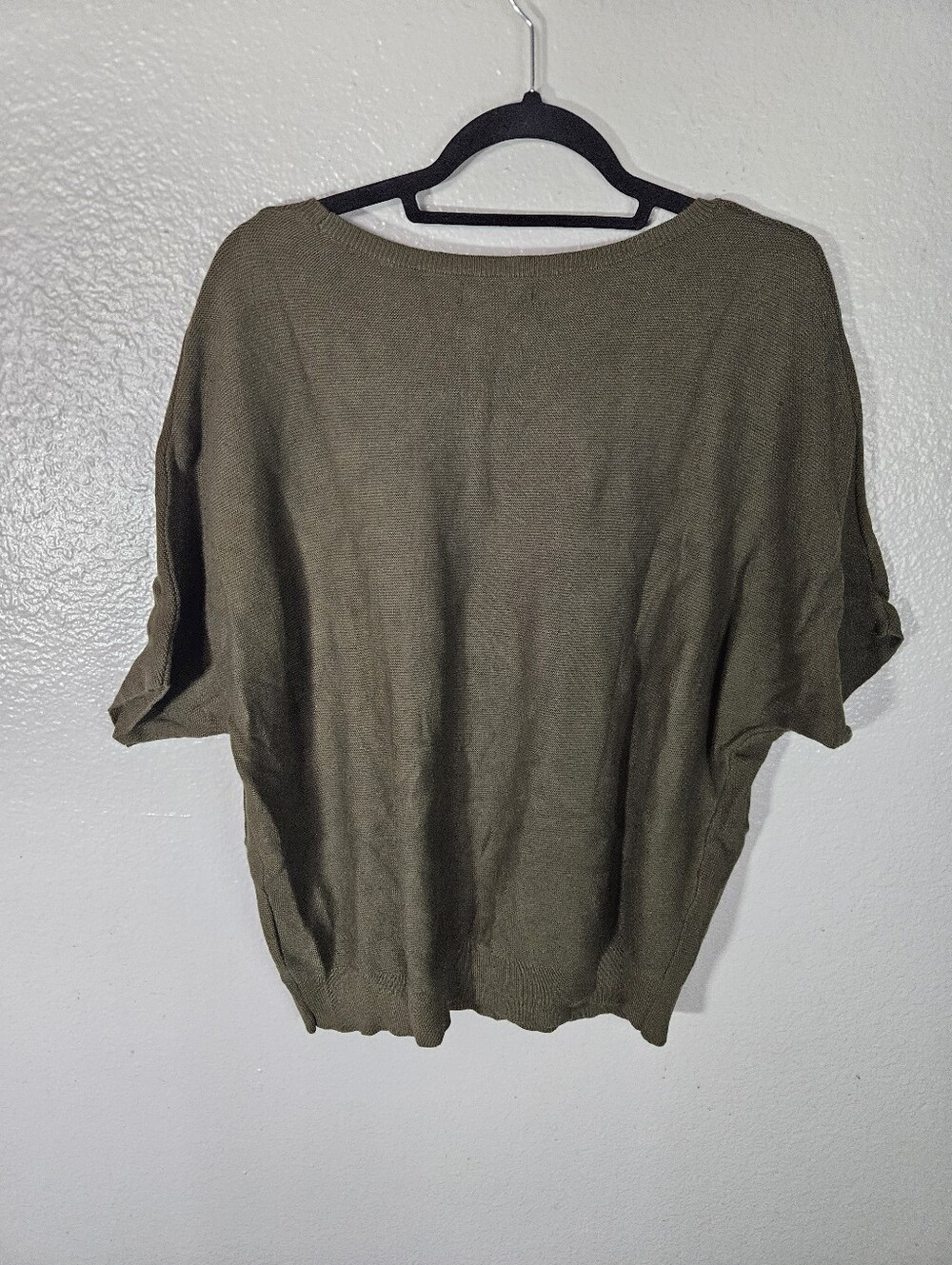 Quince Lightweight Cotton Cashmere Link-Stitch Dolman Sweater Size L - Picture 7 of 11